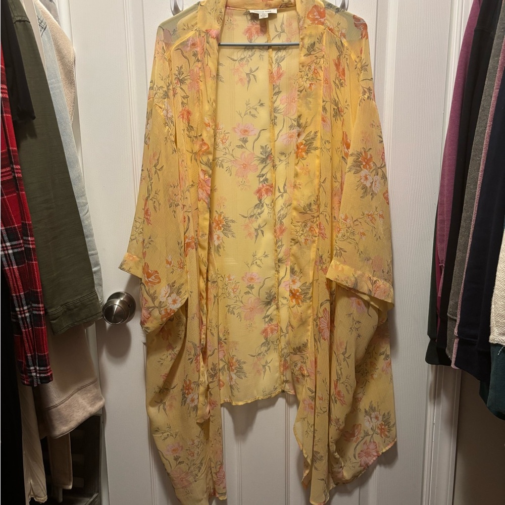 American Eagle floral sheer swim coverup